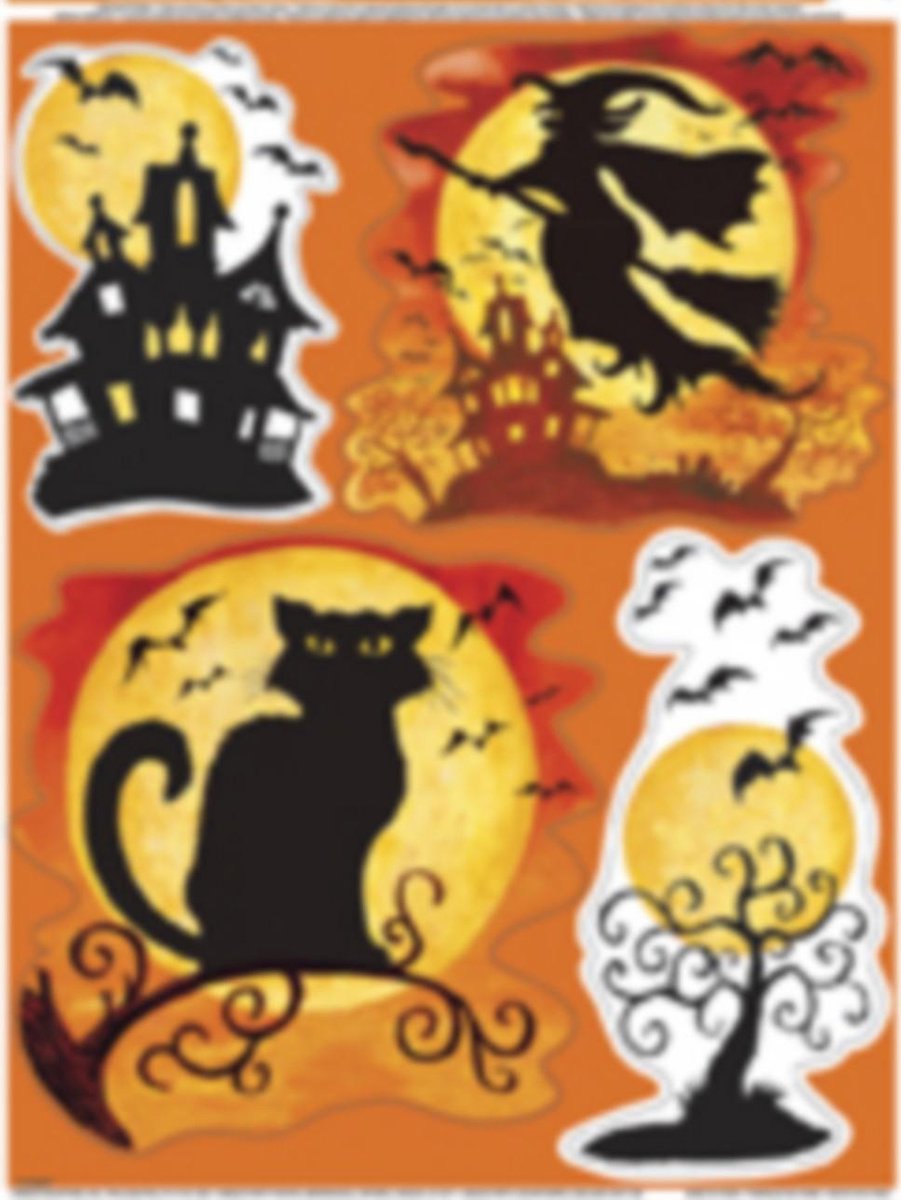 UNIQUE - Halloween raamdecoratie stickers - Decoratie > Stickers